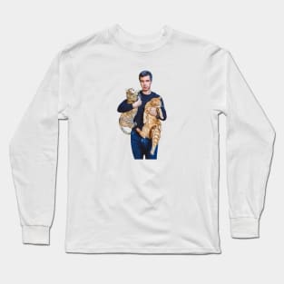 Nathan Fielder And His Cats Long Sleeve T-Shirt